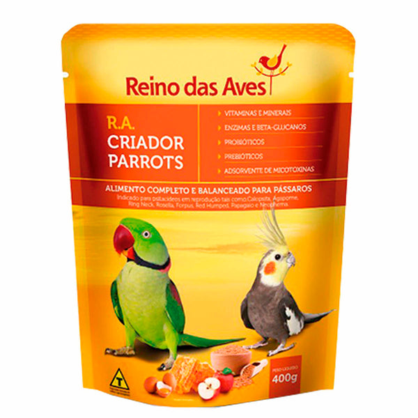 Farinhada RA Criador Parrots 400g - Reino das Aves
