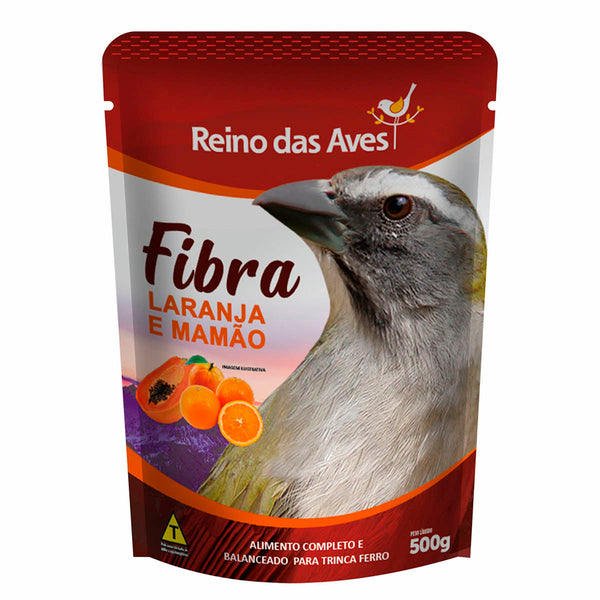 Ração Trinca Ferro Fibra - Laranja e Mamão - 500g
