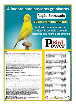 Extrusada Canarios Amarela 5 kg - Power Bird