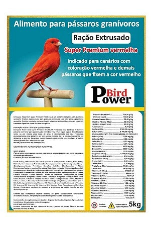 Extrusada Canarios Vermelha 5 kg - Power Bird