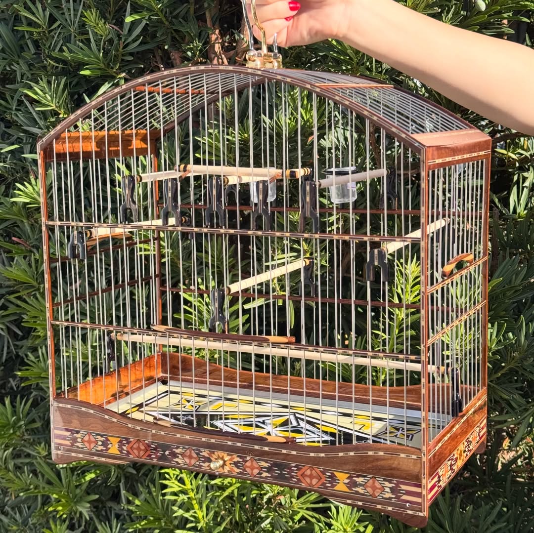 Gaiola Redonda Imperial Yellow - Marchetaria Interna