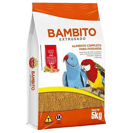 Bambito Extrusado Alimento para Pássaros 5kg - Biotron