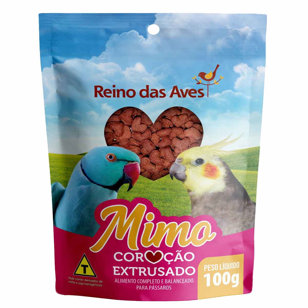 Mimo Coração Extrusado Reino das Aves - 100g