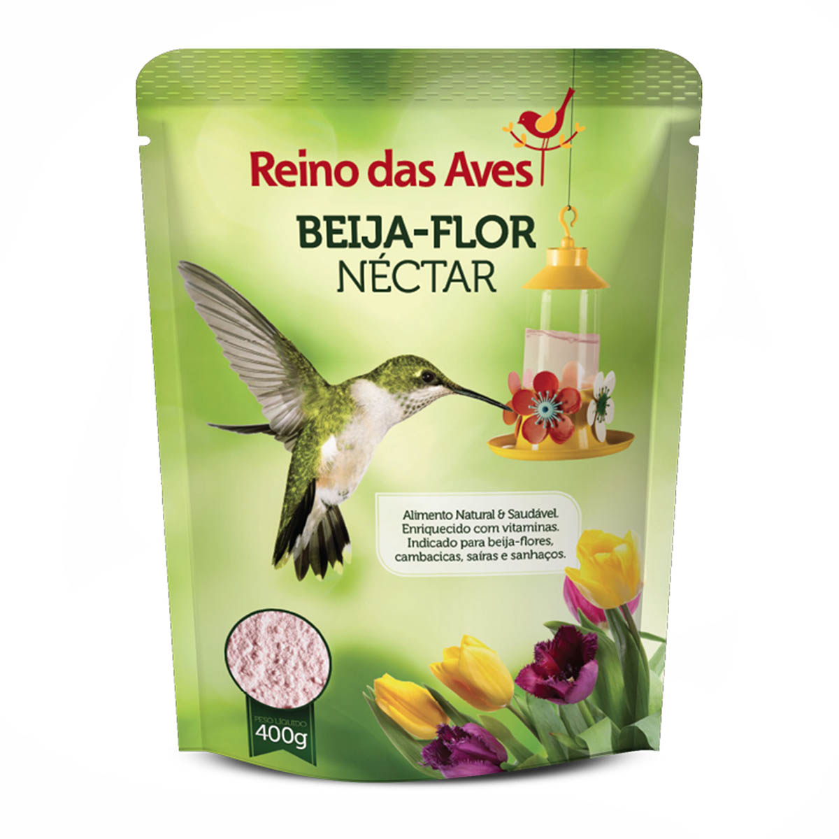 Néctar Beija Flor Refil - 400g - Reino das Aves