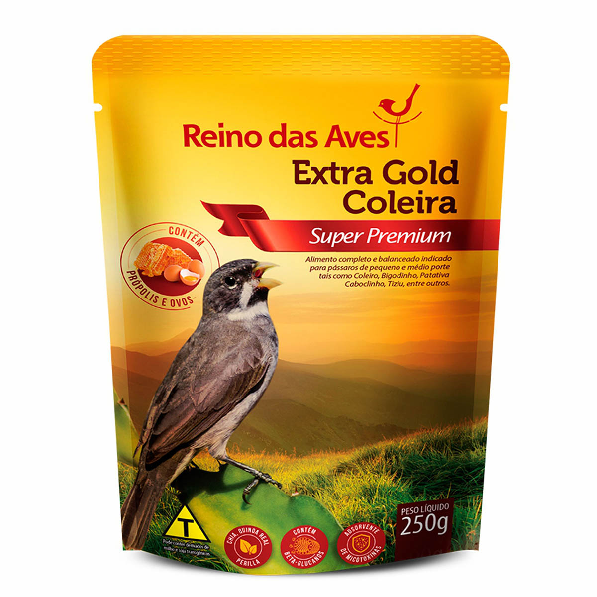 Ração Extra Gold Coleiro Reino das Aves - 250g