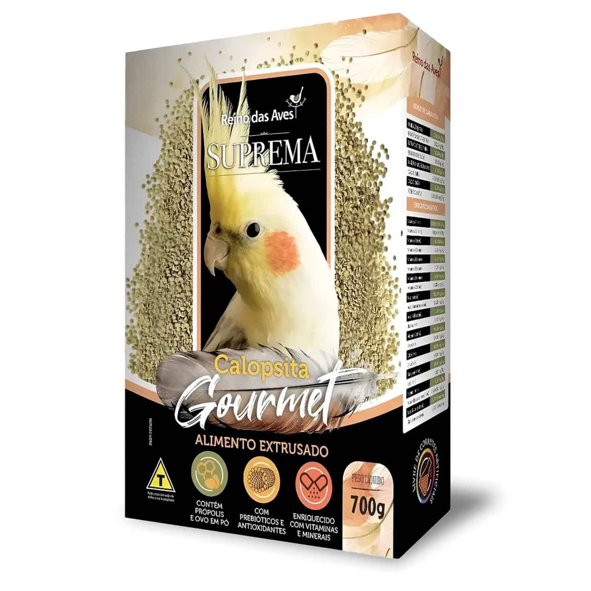 Ração Suprema Calopsita Gourmet - Reino das Aves