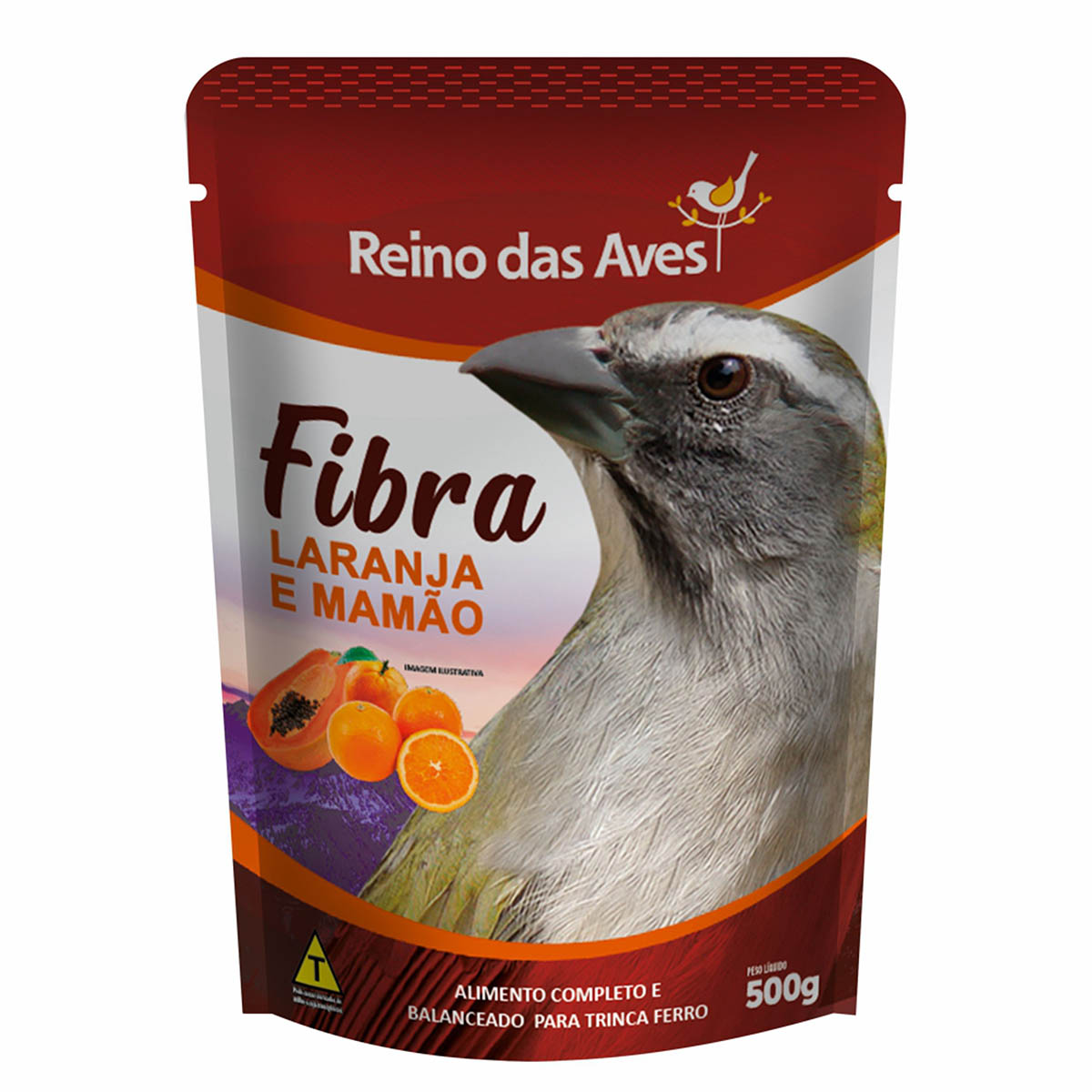 Ração Trinca Ferro Fibra - Laranja e Mamão - 500g