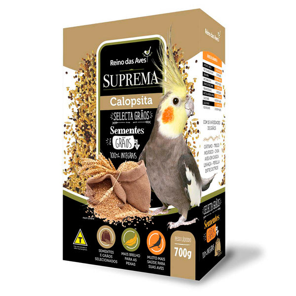 Reino das Aves - Suprema Calopsita Selecta Grãos - 700g