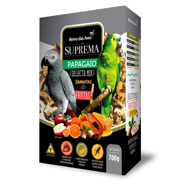 Reino das Aves - Suprema Papagaio Selecta Grãos - 700g